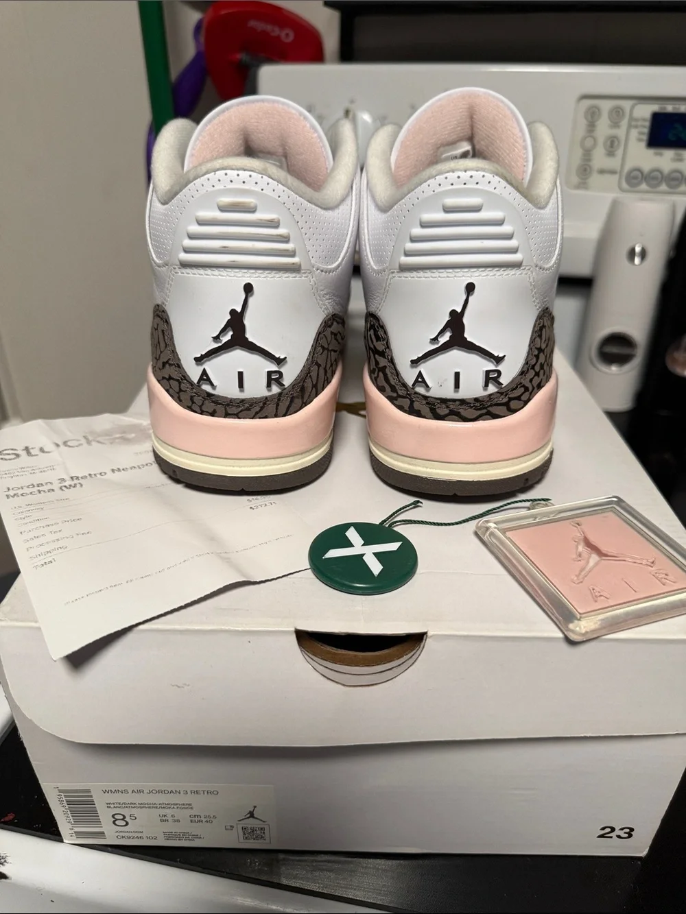 Jordan Women Sneakers with Pink Accents and Animal Print
